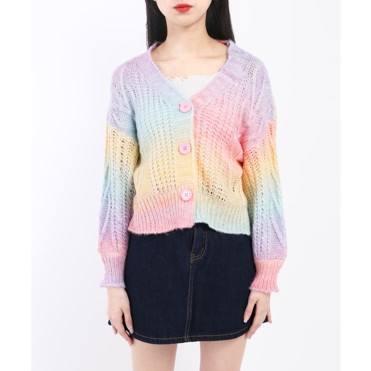 【WC】グラデーションニットカーデ | WEGO【WOMEN】 | 詳細画像5 