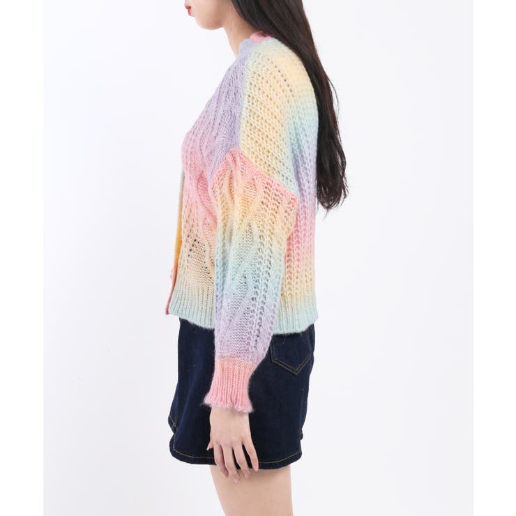 【WC】グラデーションニットカーデ | WEGO【WOMEN】 | 詳細画像6 