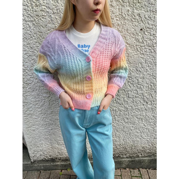 【WC】グラデーションニットカーデ | WEGO【WOMEN】 | 詳細画像2 