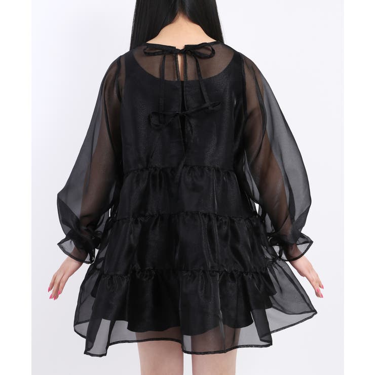 WC】シアーティアードワンピース 韓国 韓国ファッション[品番