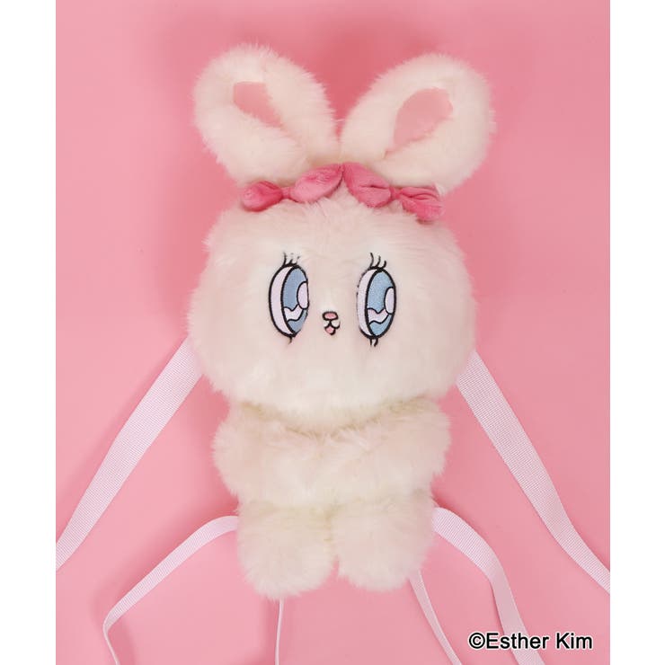 【完売❢希少】エスターバニー♡マスコット付公式リュックです^_^ WC エスターバニー コラボ ぬいぐるみミニリュック ホワイト