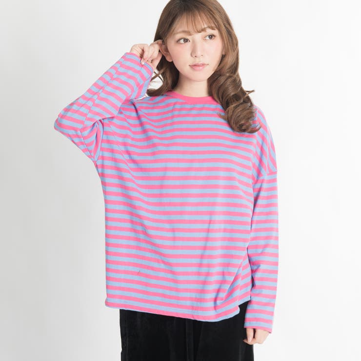 GOODENOUGH ボーダー ロンTXL 赤 ピンク長袖ロンT WC】ボーダーロンT[品番：WG010025879]｜WEGO【WOMEN】（ウィゴー）の