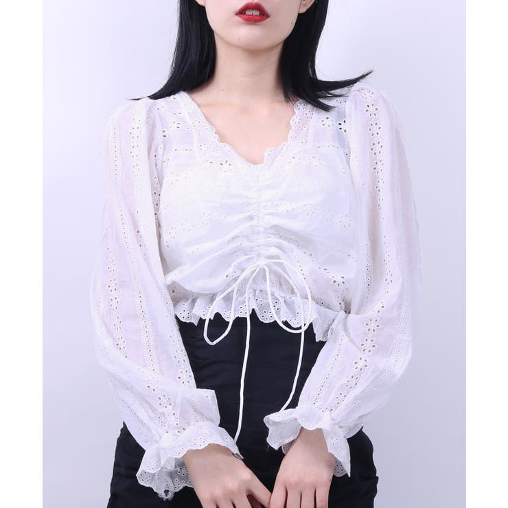 Wc コットンレース長袖ブラウス 品番 Wg Wego Women ウィゴー のレディースファッション通販 Shoplist ショップリスト