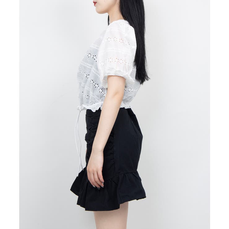 WC】コットンレースドロストブラウス[品番：WG010075224]｜WEGO【WOMEN