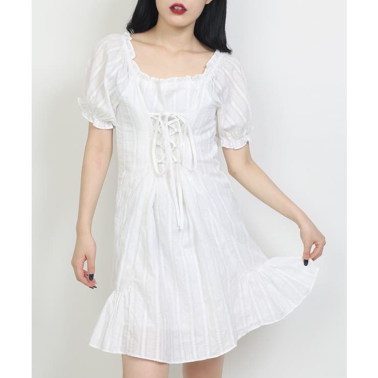 Wc コットンレースアップワンピース 品番 Wg Wego Women ウィゴー のレディースファッション通販 Shoplist ショップリスト