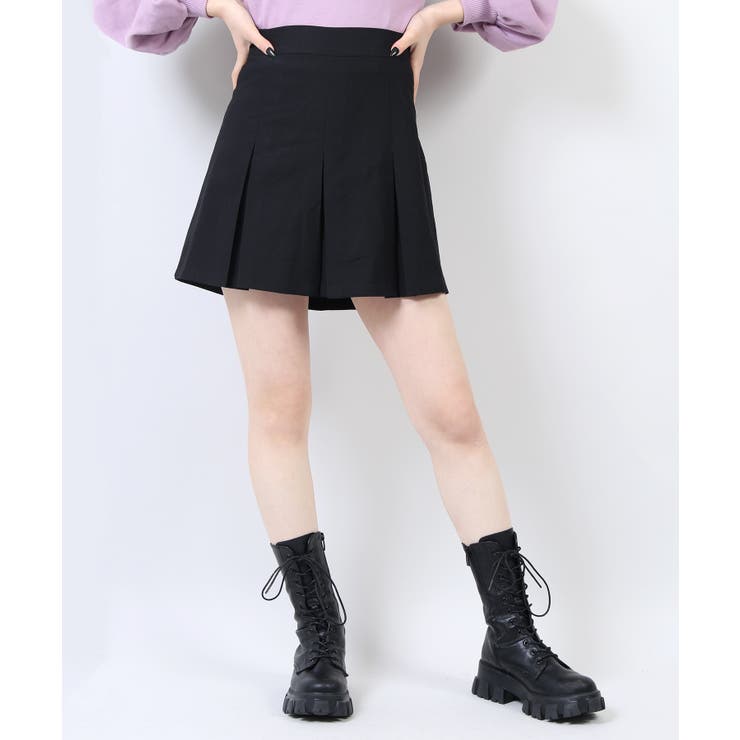 【WC】ボックスプリーツスカパン 韓国 韓国ファッション