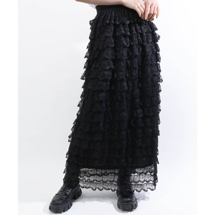Wc レースフリルロングスカート 品番 Wg Wego Women ウィゴー のレディースファッション通販 Shoplist ショップリスト