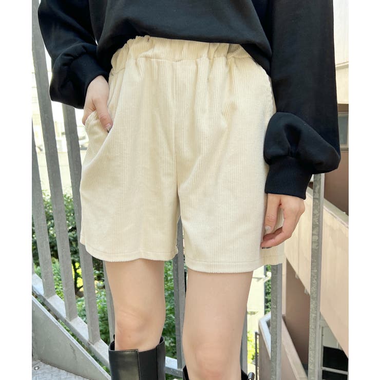 コーデュロイショートパンツ 韓国 韓国ファッション[品番：WG010086258