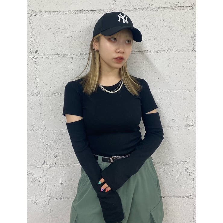 スリーブカットアウトトップス[品番：WG010084449]｜WEGO【WOMEN