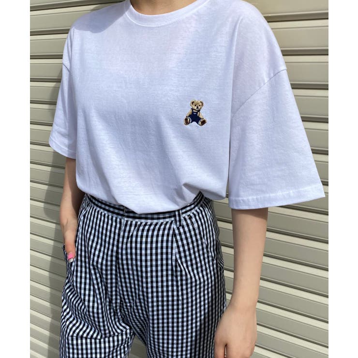 WC】クマ刺繍ビッグTシャツ[品番：WG010084637]｜WEGO【WOMEN