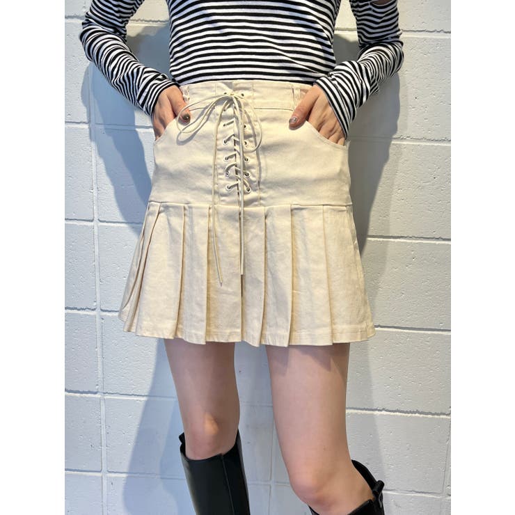 【WC】レースアップミニスカート 韓国 韓国ファッション | WEGO【WOMEN】 | 詳細画像2 