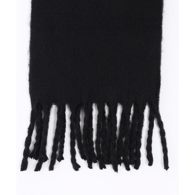 FOULARD LISO モヘアボリュームマフラー　Black FOULARD LISO モヘアボリュームマフラー Black