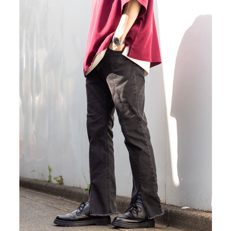 センタースリットデニムパンツ WE19AU07-M2133[品番：WG010039311