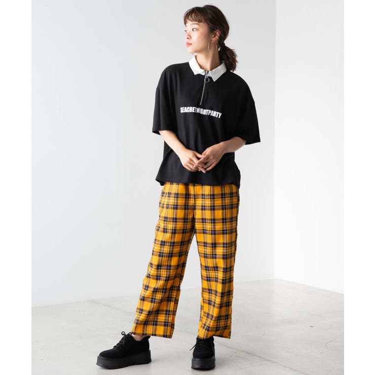 チェックワイドパンツ WE19AU08-L2966[品番：WG010068917]｜WEGO