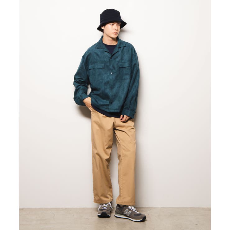 フェイクスウェードオープンカラーシャツ WE19AU08-M3813[品番