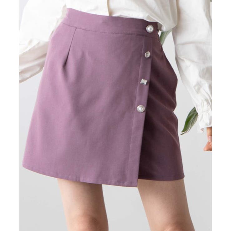 パープル | アソートボタンミニスカート WE19AU09-L4719 | WEGO【WOMEN】