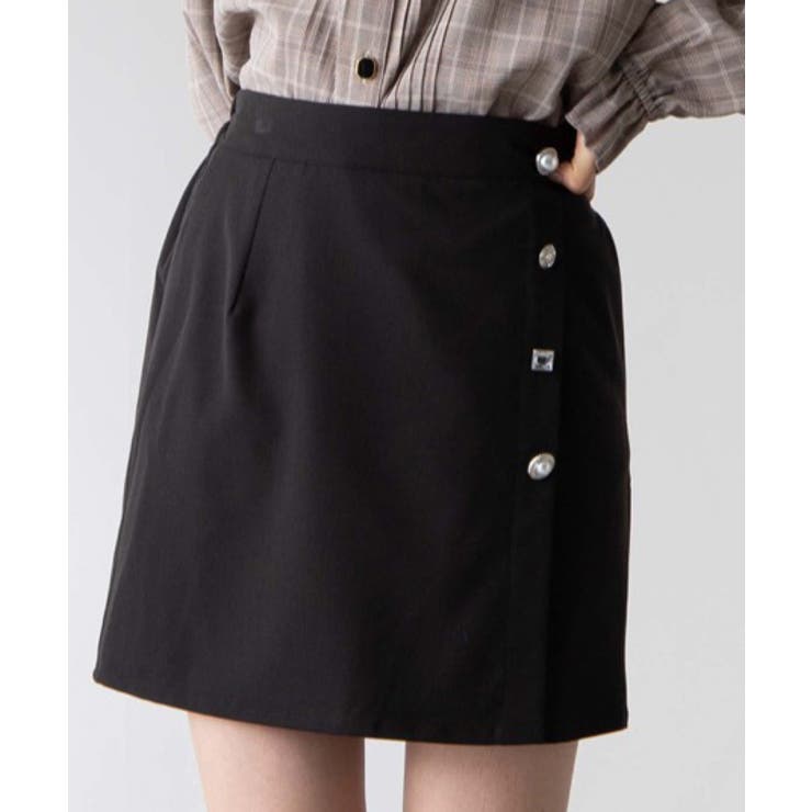 ブラック | アソートボタンミニスカート WE19AU09-L4719 | WEGO【WOMEN】