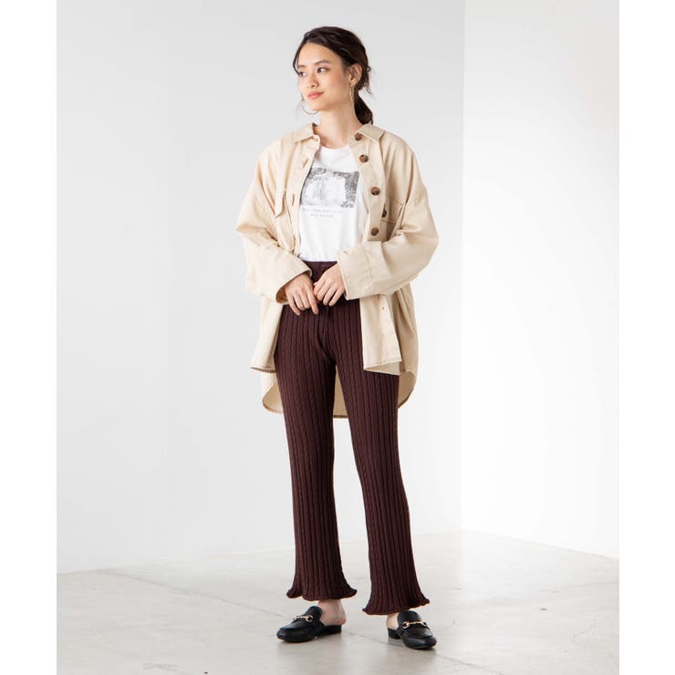 ケーブルフレアパンツ WE19AU09-L4782 | WEGO【WOMEN】 | 詳細画像2 