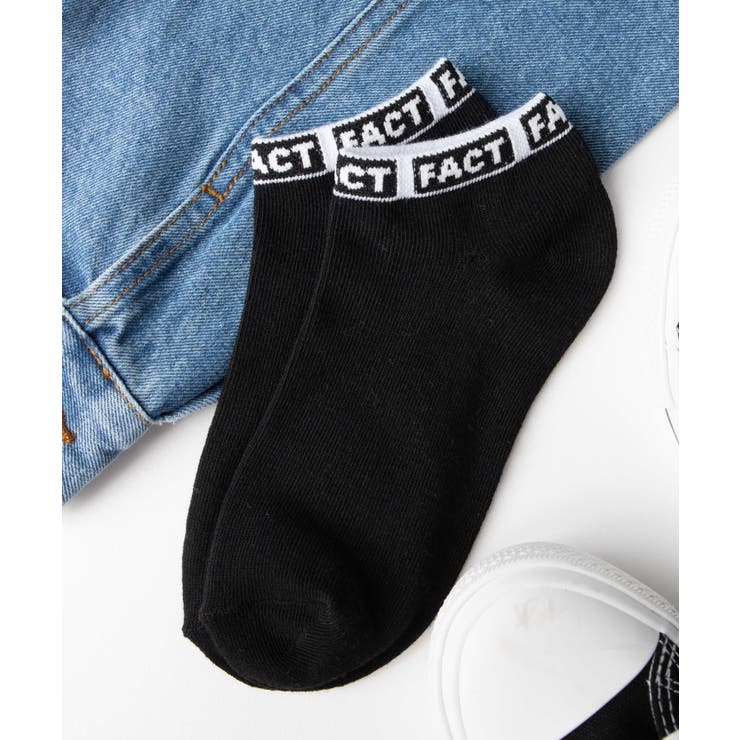 ブラック | FACTロゴショートソックス WE19AU09-LG3299 | WEGO【WOMEN】