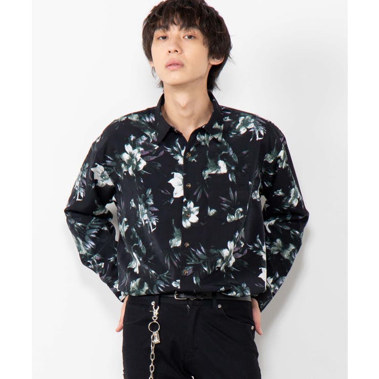 ダークフラワーシャツ  WE19AU09-M2696[品番：WG010068954]｜WEGO【MEN】（ウィゴー）のメンズファッション通販｜SHOPLIST（ショップリスト）