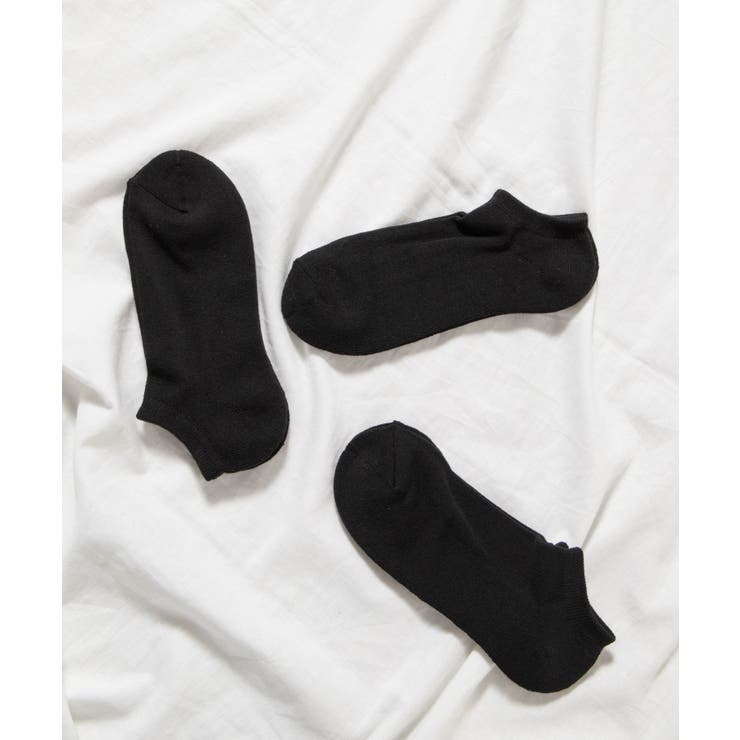 ブラック | 【3点セット】スニーカーソックス WE19AW09-MG3516 | WEGO【MEN】