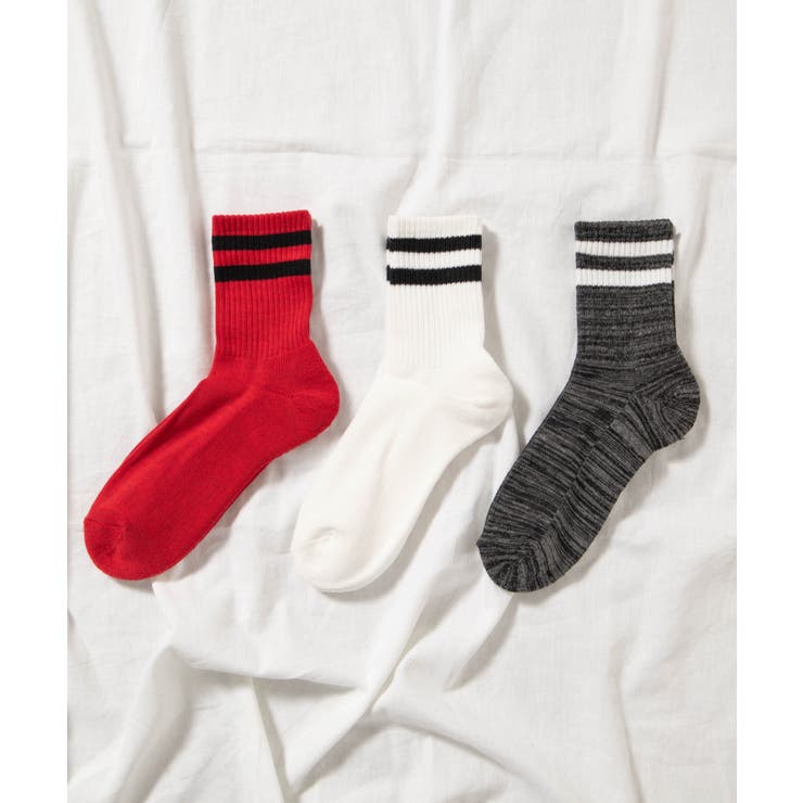 【3足セット】ラインソックス WE19AW09-MG3519 | WEGO【MEN】 | 詳細画像1 