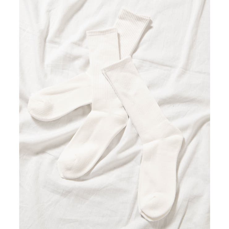 ホワイト | 【3足セット】レギュラーソックス WE19AW09-MG3521 | WEGO【MEN】