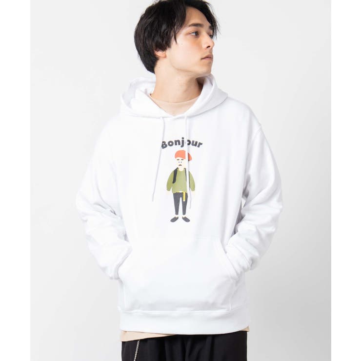 ホワイト | ユニークヒューマンプルパーカー WE19AW11-M8131 | WEGO【MEN】