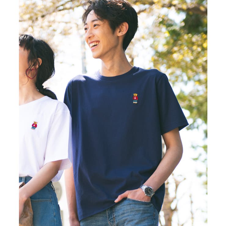 tシャツ ワンポイントロゴ刺繍ショートスリーブTシャツ メンズ