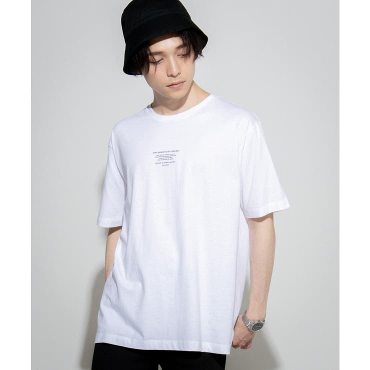 ホワイト | タイポグラフィプリントTシャツ WE19SM04-M0346 | WEGO【MEN】