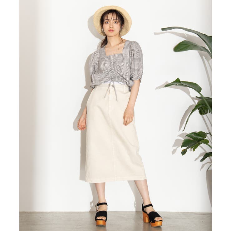 エクリュカラーナロースカート WE19SM05-L047 | WEGO【WOMEN】 | 詳細画像1 