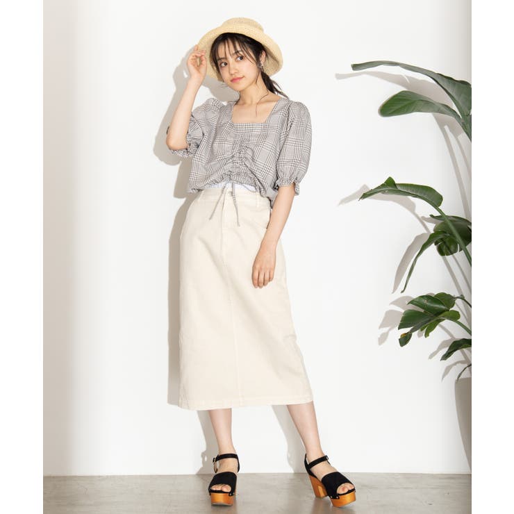 エクリュカラーナロースカート WE19SM05-L047 | WEGO【WOMEN】 | 詳細画像2 