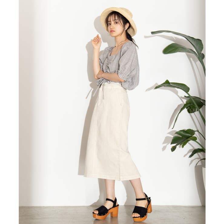 エクリュカラーナロースカート WE19SM05-L047 | WEGO【WOMEN】 | 詳細画像3 