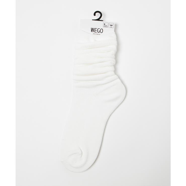 ホワイト | 細リブクシュクシュソックス WE19SM05-LG0015 | WEGO【WOMEN】