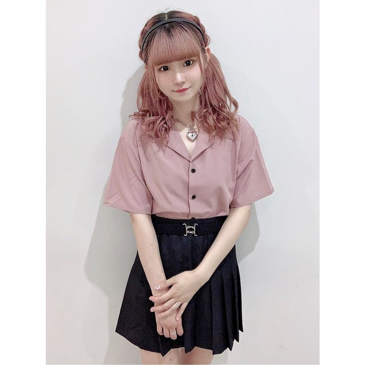 オープンカラークロップドシャツ WE19SM06-L1248[品番：WG010039067