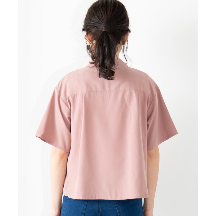 オープンカラークロップドシャツ WE19SM06-L1248[品番