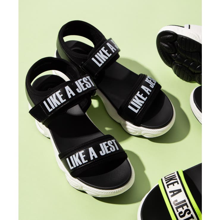 ブラック | ロゴベルトスポーツサンダル WE19SM06-LG0001 | WEGO【WOMEN】