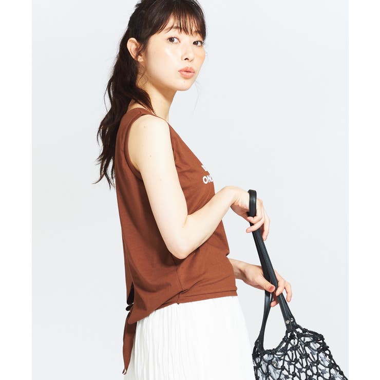 ブラウン | リボンロゴタンクトップ WE19SM07-L1920 | WEGO【WOMEN】