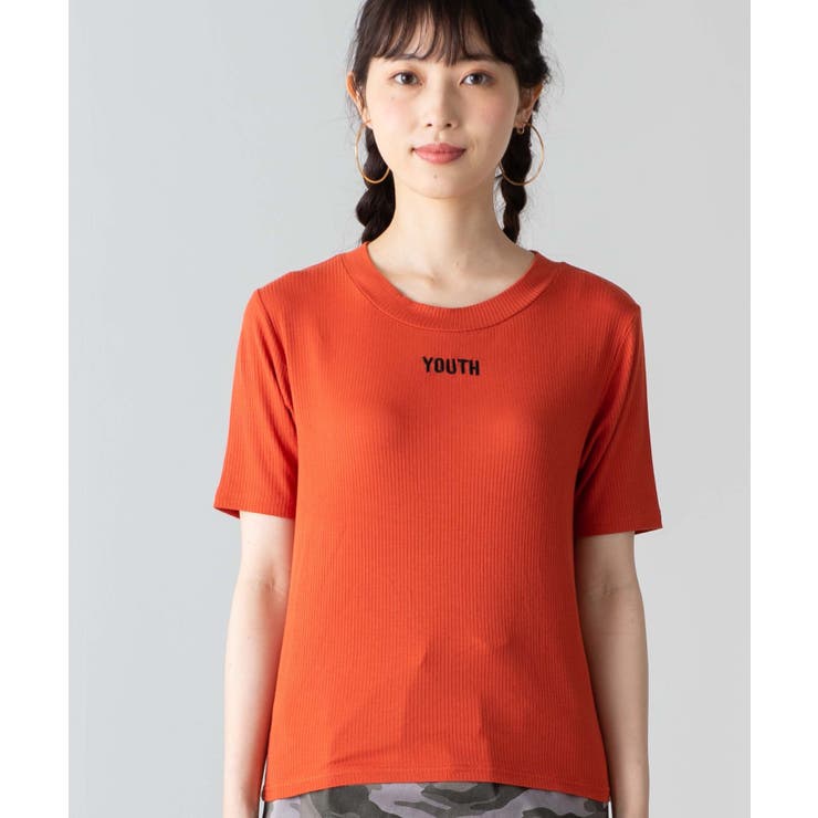 刺繍ロゴリブTシャツ WE19SM07-L2174[品番：WG010039351]｜WEGO【WOMEN 