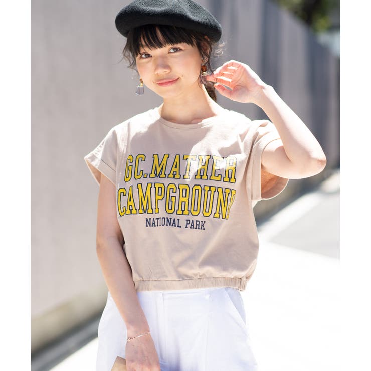 WEGO ウィゴー半袖Tシャツ ベージュ レディース オシャレ - Tシャツ