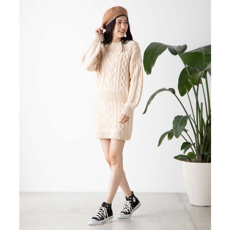 ケーブルミニスカート WE19WN09-L0458[品番：WG010038662]｜WEGO【WOMEN】（ウィゴー）｜レディース｜Shoplist