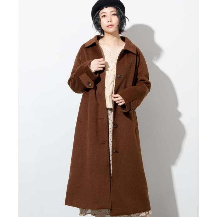 ステンカラーロングコート WE19WN10-L3491[品番：WG010070122]｜WEGO