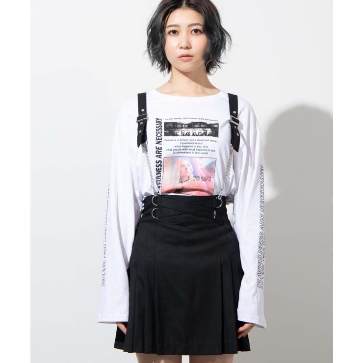 チェーンサス付サイドプリーツスカート WE19WN10-L6102[品番