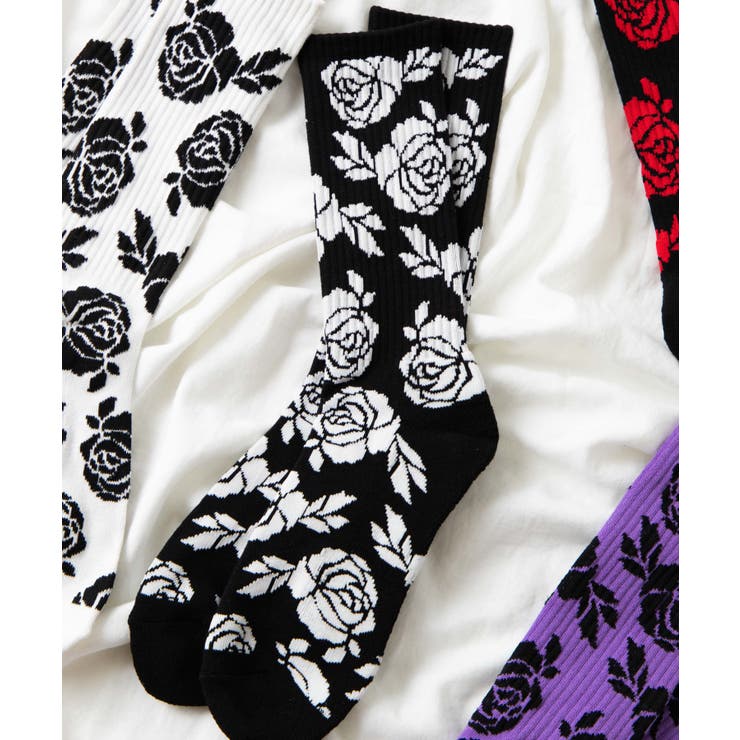 ブラックその他 | バラパターンソックス WE19WN10-MG5346 | WEGO【MEN】
