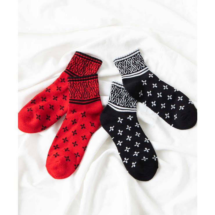 バンダナ柄レギュラーソックス WE19WN10-MG5351 | WEGO【MEN】 | 詳細画像1 