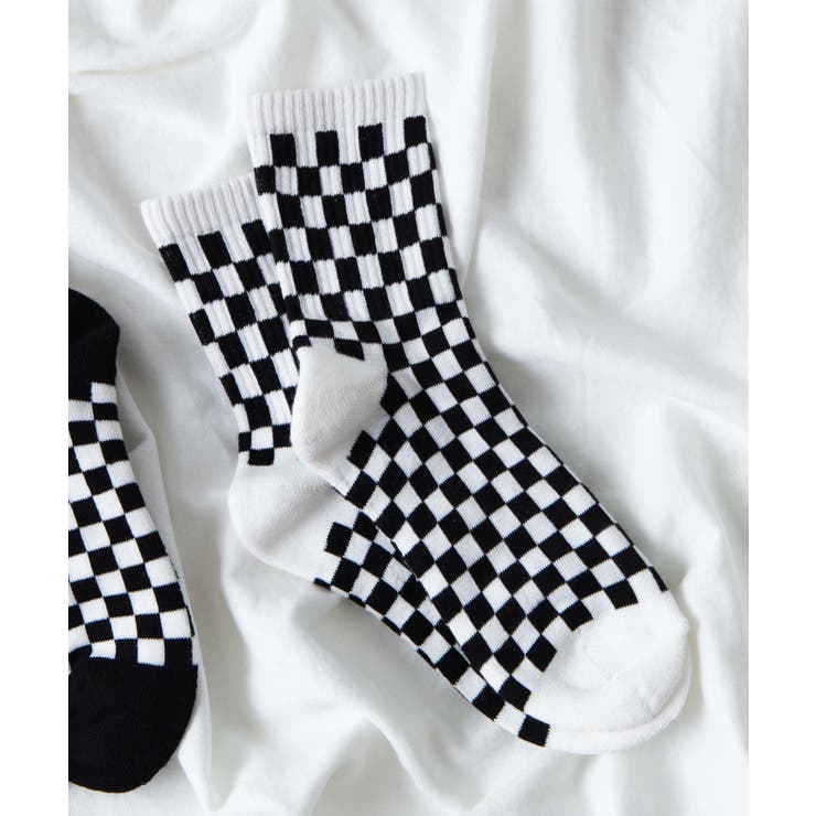 ホワイト | チェッカーフラッグハイソックス WE19WN10-MG5353 | WEGO【MEN】