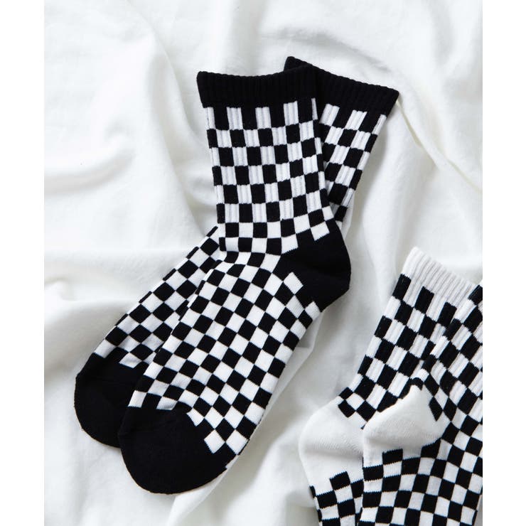 ブラック | チェッカーフラッグハイソックス WE19WN10-MG5353 | WEGO【MEN】