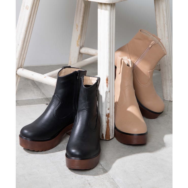 ウッドソールブーツ WE19WN11-LG6641[品番：WG010070987]｜WEGO【WOMEN  