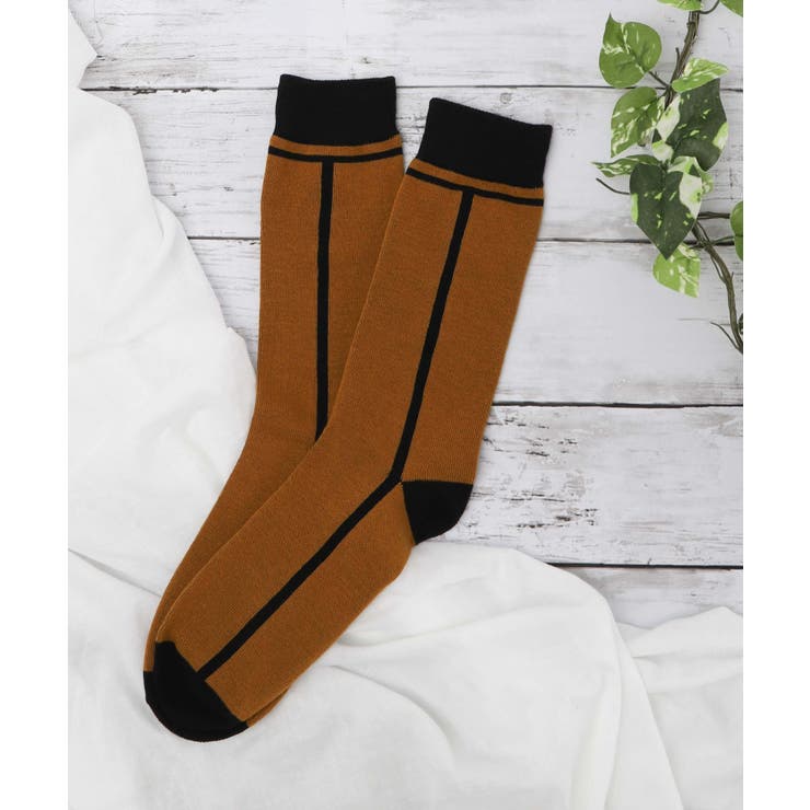マスタード | タテラインソックス WE19WN11-MG6177 | WEGO【MEN】