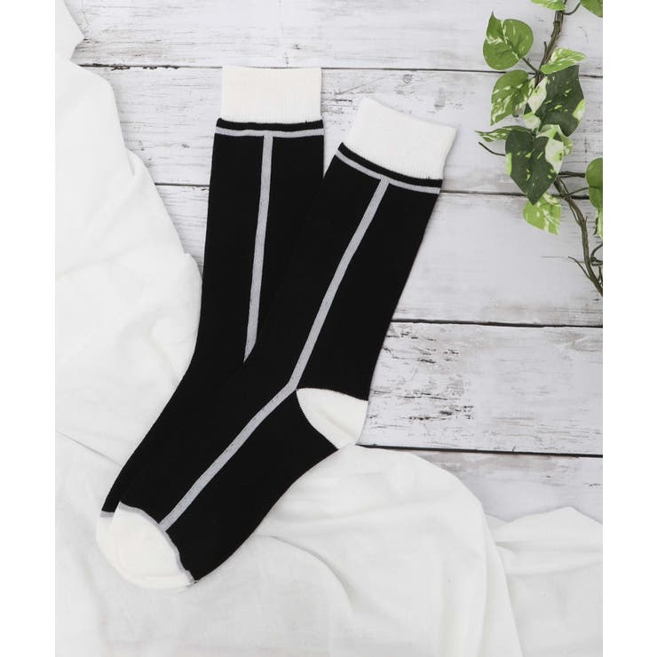 ブラック | タテラインソックス WE19WN11-MG6177 | WEGO【MEN】